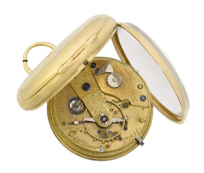 Lot 206 - An 18ct gold open face pocket watch