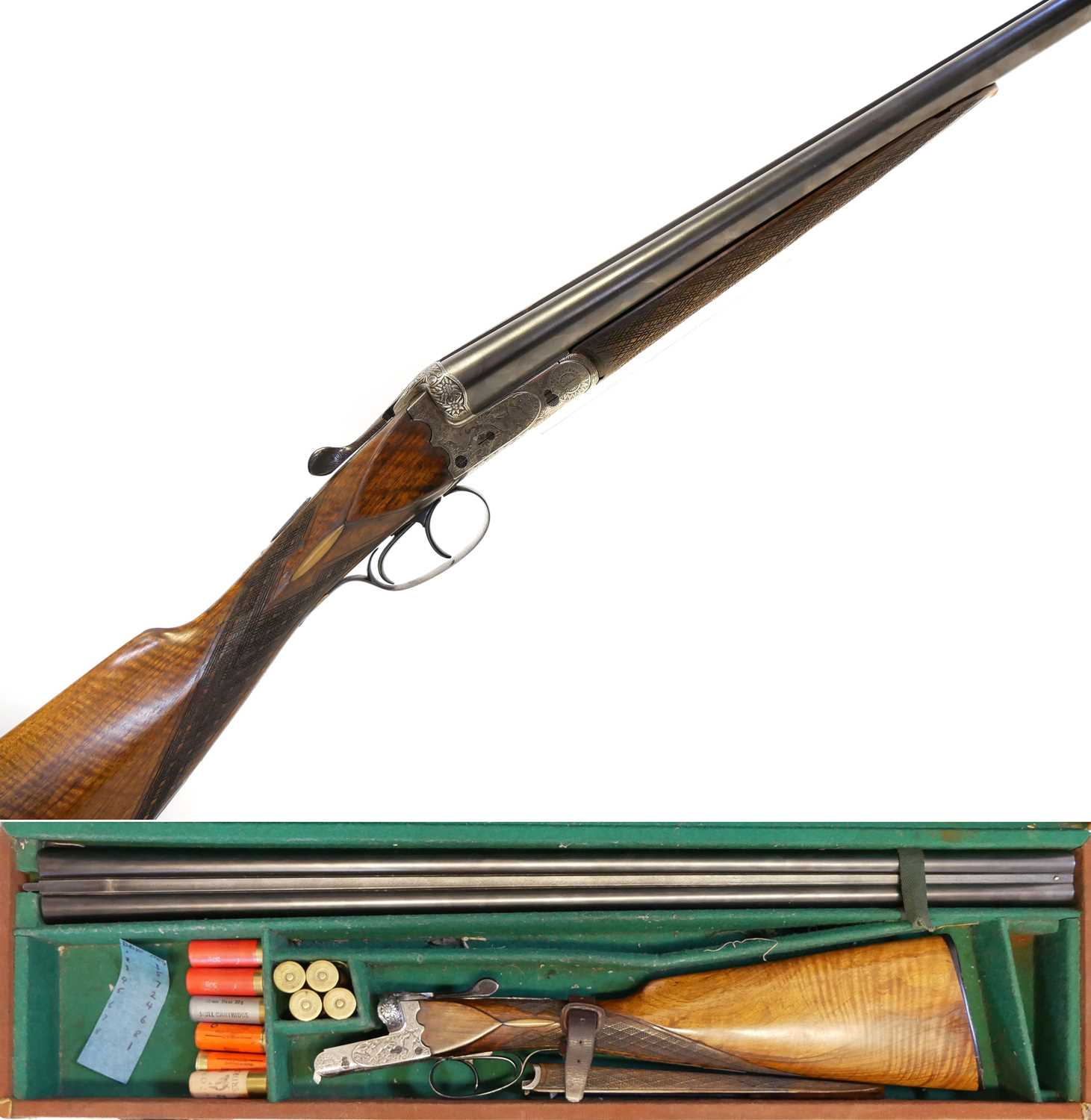 Lot 444 - Vinzenz Urbas of Fenlach 12 bore side by side LICENCE REQUIRED