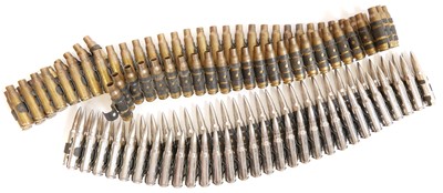 Lot 531 - Two belts of inert 7.62 machinegun rounds