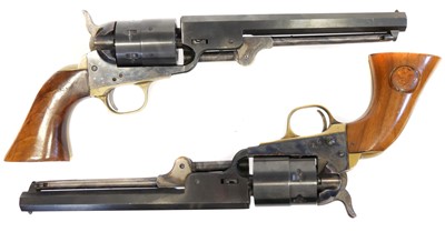 Lot 10 - Pair of Italian blank firing replica Colt Navy revolvers
