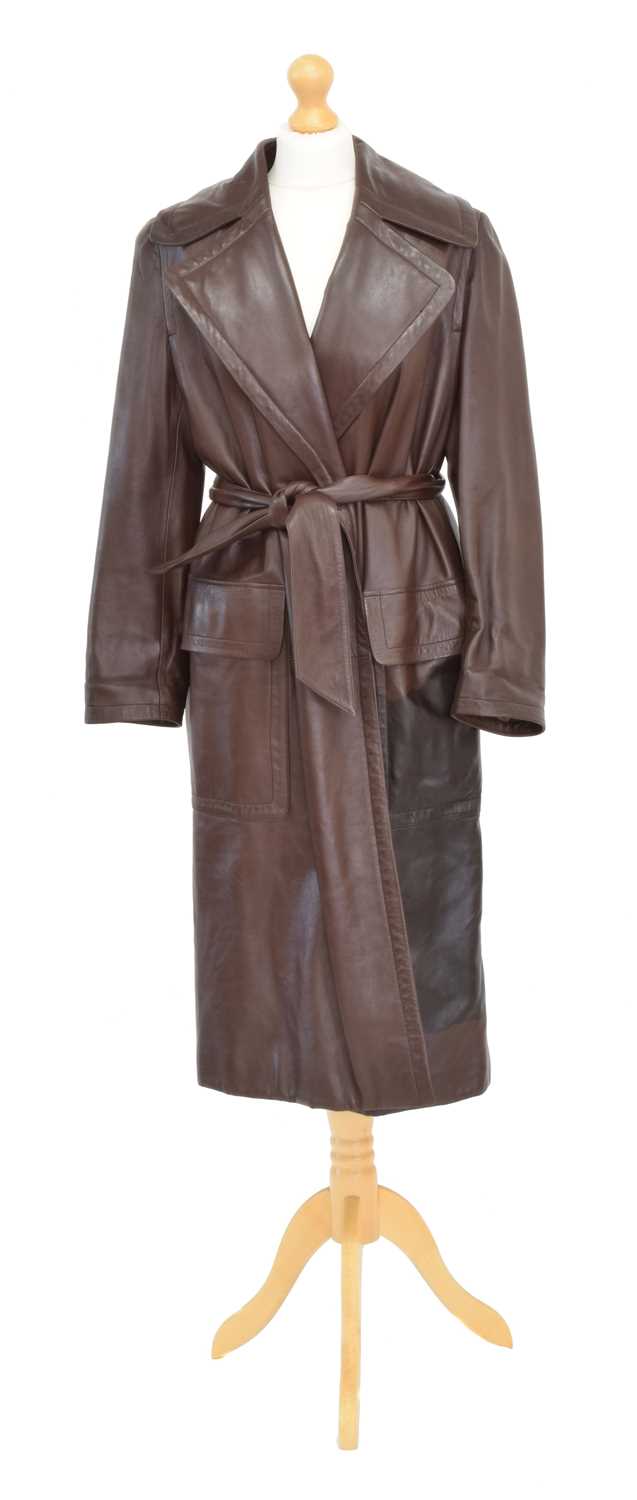 Lot 126 - A Loewe leather coat