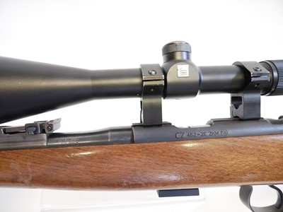 Lot 402 - CZ 452-2E .22 bolt action rifle with scope and moderator LICENCE REQUIRED