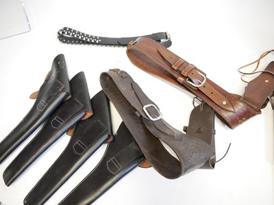 Lot 156 - Two Western revolver holster rigs and other holsters