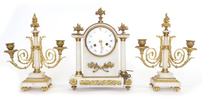 Lot 350 - 19th-century French clock garniture