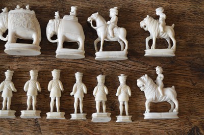 Lot 296 - Early 20th-century ivory chess set
