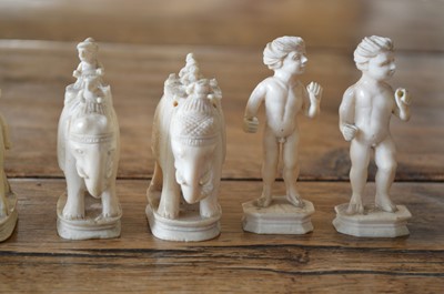 Lot 296 - Early 20th-century ivory chess set