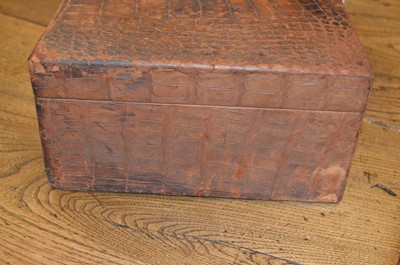 Lot 328 - Early 19th-century crocodile skin-covered writing case