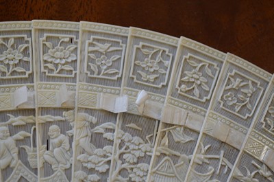 Lot 294 - Chinese Carved Ivory Fan
