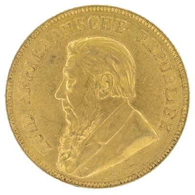 Lot 60 - South African, One Pond (Pound), 1898, gold coin.