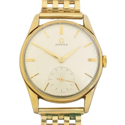 Lot 184 - A 9ct gold Omega watch