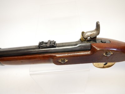 Lot 413 - Parker Hale percussion two band .577 rifled carbine LICENCE REQUIRED