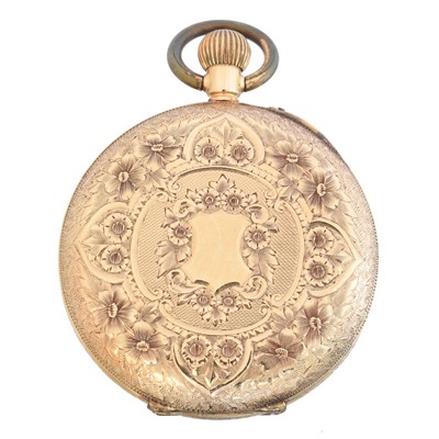 Lot 205 - A 14ct gold open face pocket watch by Thos. Russell & Son