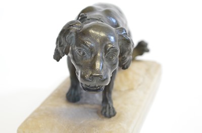 Lot 111 - Bronze figure of seated Spaniel dog