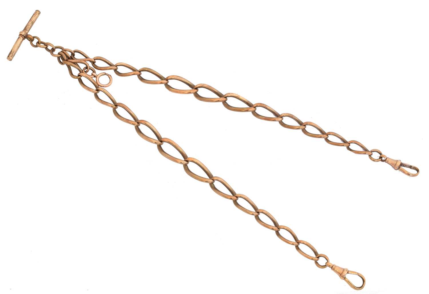 Lot 88 - A 9ct gold Albert chain