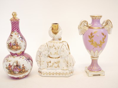 Lot 236 - Two vases and a figure