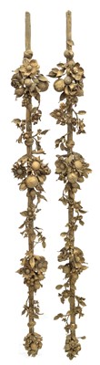 Lot 242 - A pair of Victorian gesso pendant wall hanging