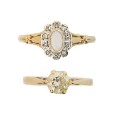Lot 64 - Two 9ct gold dress rings