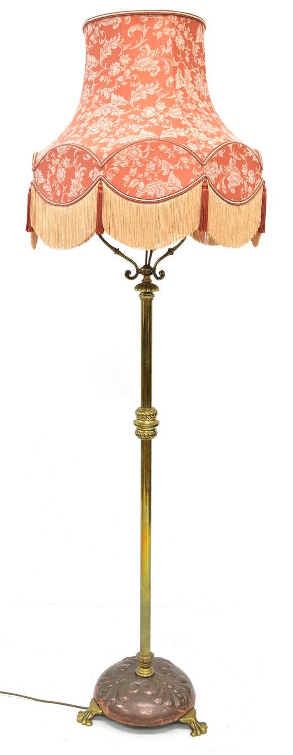 Lot 244 - Victorian floor standing oil lamp