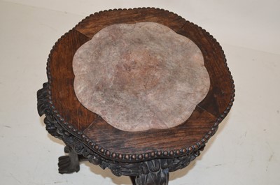 Lot 410 - Late 19th-century Burmese rosewood occasional table