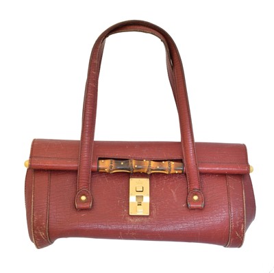 Lot 15 - A vintage Gucci bamboo handbag