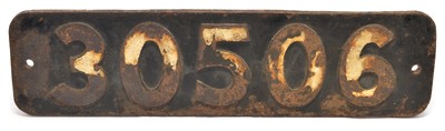Lot 179 - Reproduction 30506 smokebox numberplate