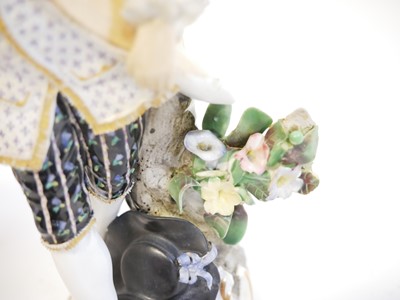 Lot 226 - Pair of English porcelain Meissen style figures