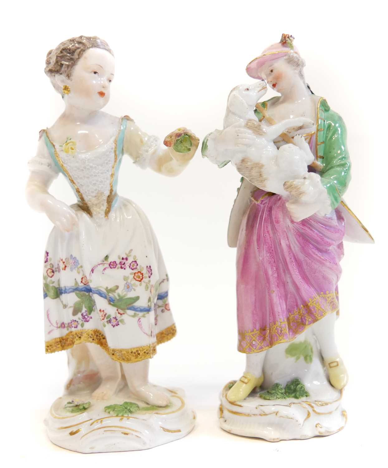 Lot 227 - Meissen figure and one other