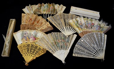 Lot 290 - Group lot of 8 mixed hand fans