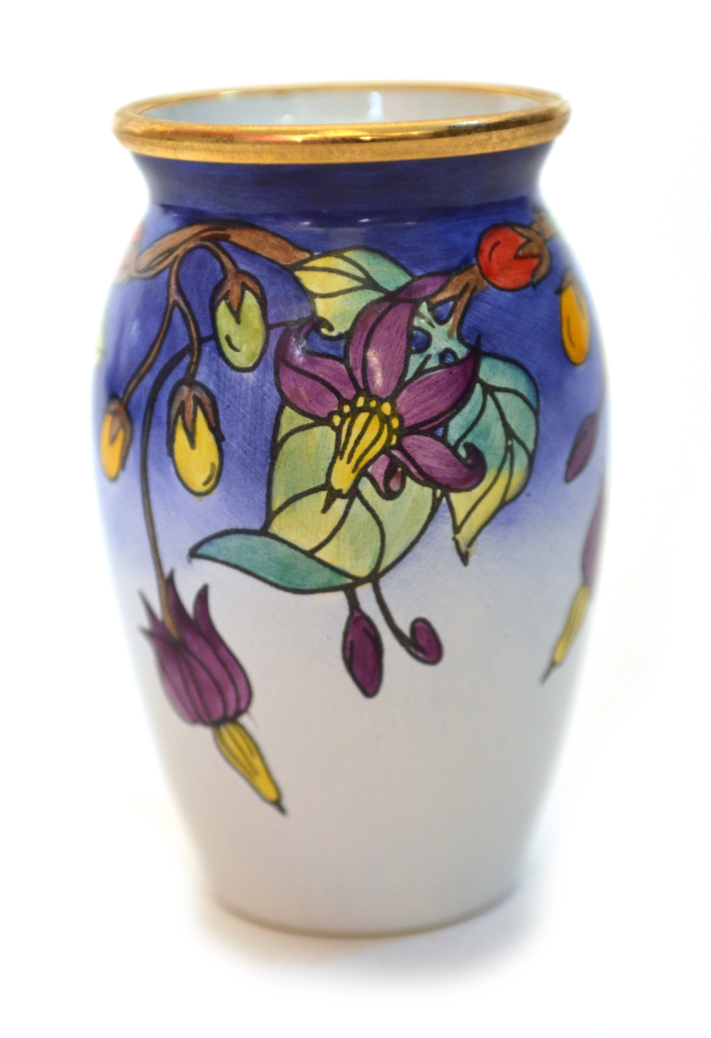 Lot 125 Moorcroft enamels 'Bittersweet' vase