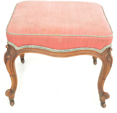 Lot 344 - Victorian walnut footstool