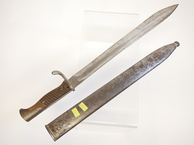 Lot 258 - German Mauser S.98/05 butcher bayonet and scabbard