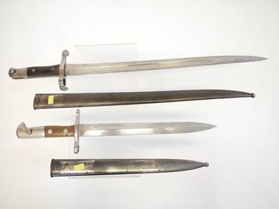 Lot 259 - Two bayonets and scabbards