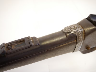 Lot 51 - Martini Henry carbine with white metal decorative binding.