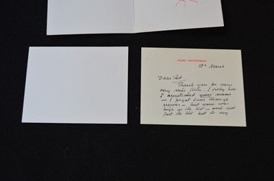 Lot 68 - Two Alec Guinness signatures and an initialled Christmas card
