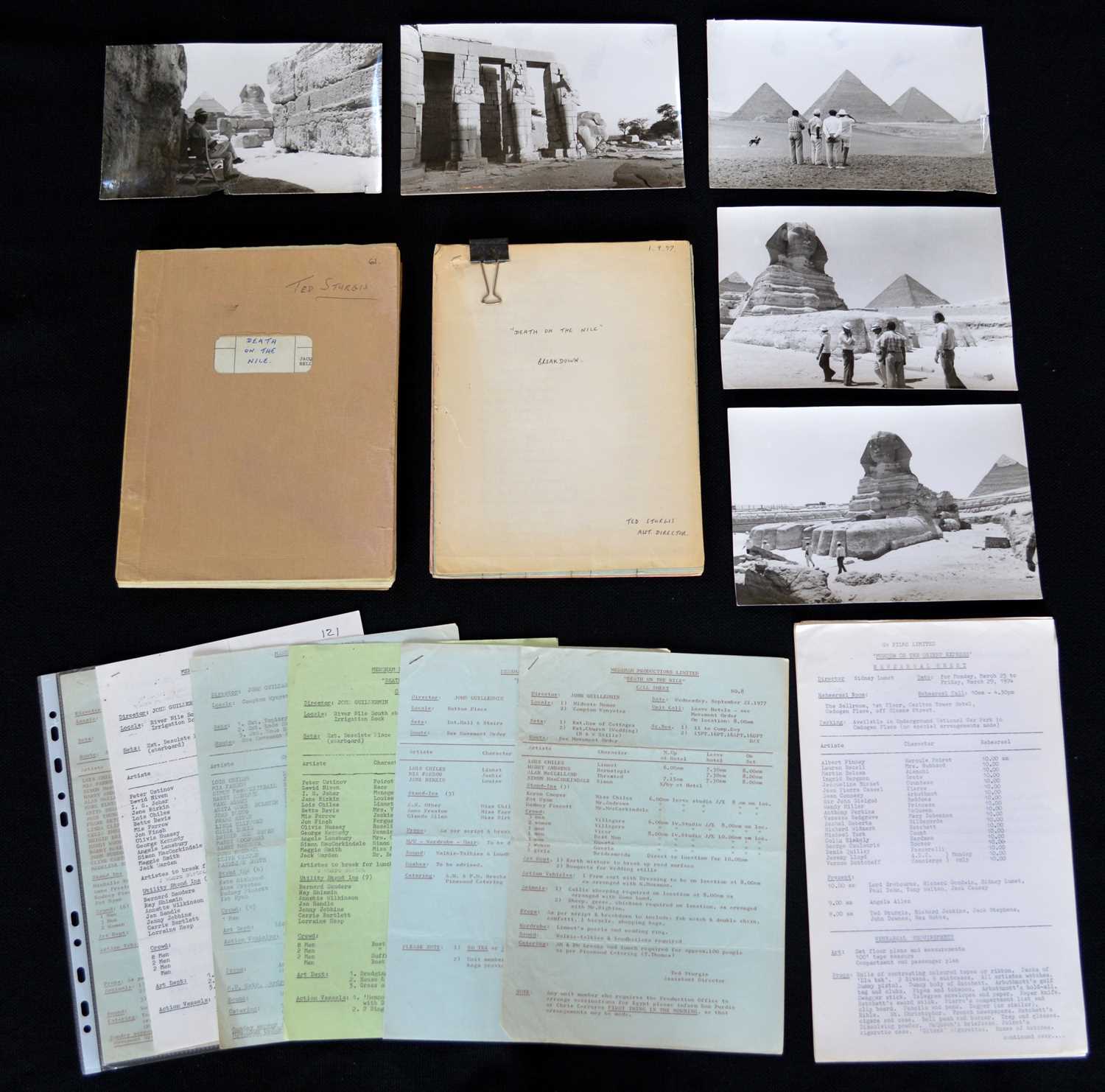 Lot 74 - Agatha Christie film memorabilia relating to 'Death on the Nile' 1978 and 'Murder on the Orient Express' 1974