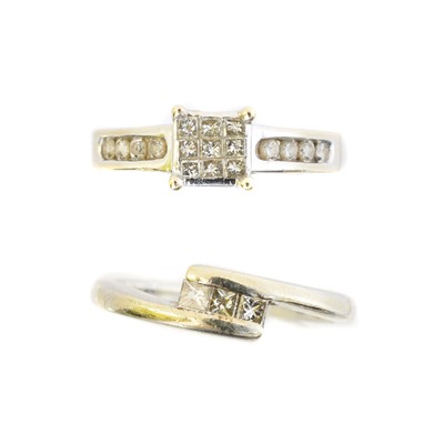Lot 53 - Two diamond dress rings