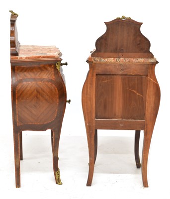 Lot 400 - A pair of early 20th century French bedside cabinets