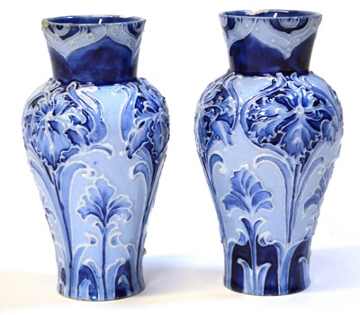 Lot 132 - Pair of Moorcroft Macintyre Florian Ware Vases