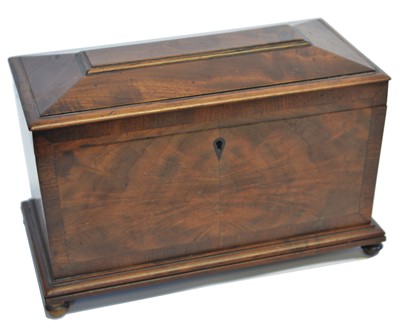 Lot 329 - Early 19th-century mahogany sarcophagus-shaped tea caddy