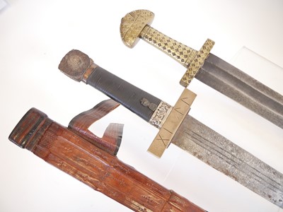 Lot 242 - Two Viking replica swords