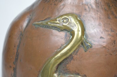 Lot 253 - Arts & Crafts Copper and Brass Vase