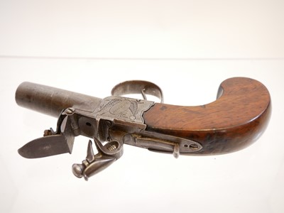 Lot 13 - Flintlock pocket pistol by Twigg