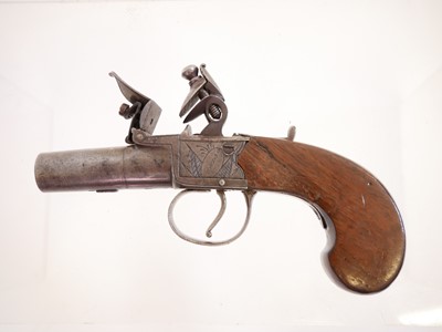 Lot 13 - Flintlock pocket pistol by Twigg