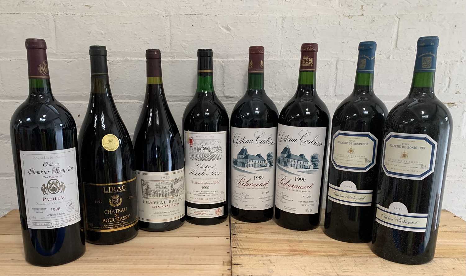 Lot 4 - Collection of 8 Magnums from Bordeaux, Rhone Valley, Bergerac, Cahors and Pecharmant