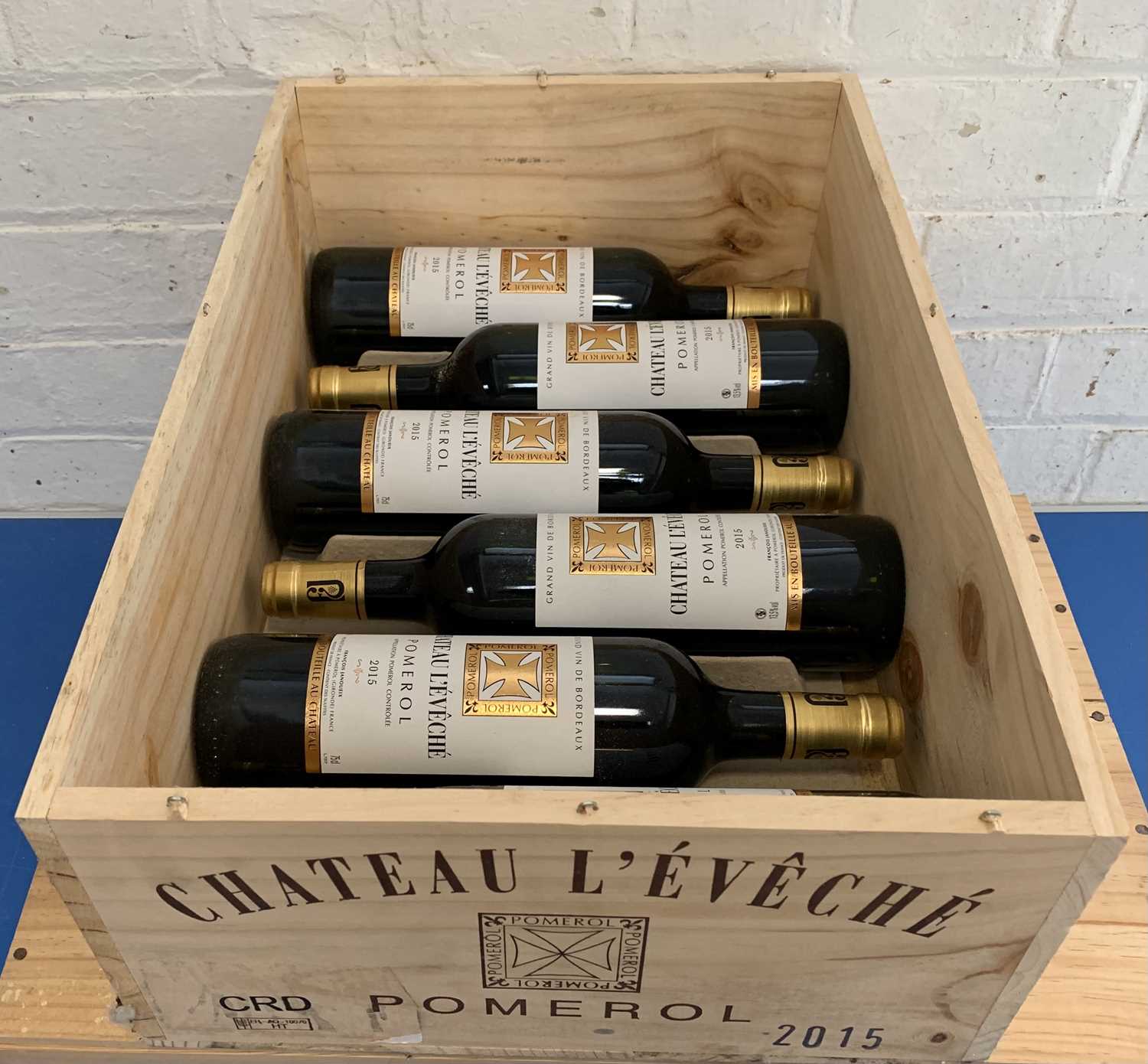 Lot 5 - 6 Bottles (in OWC) Chateau L’Eveche Pomerol 2015 (all i/n)