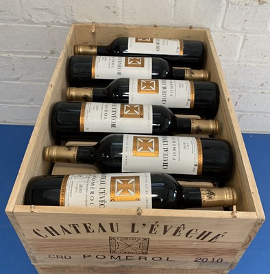 Lot 6 - 12 Bottles (in OWC) Chateau L’Eveche Pomerol 2010 (all i/n)