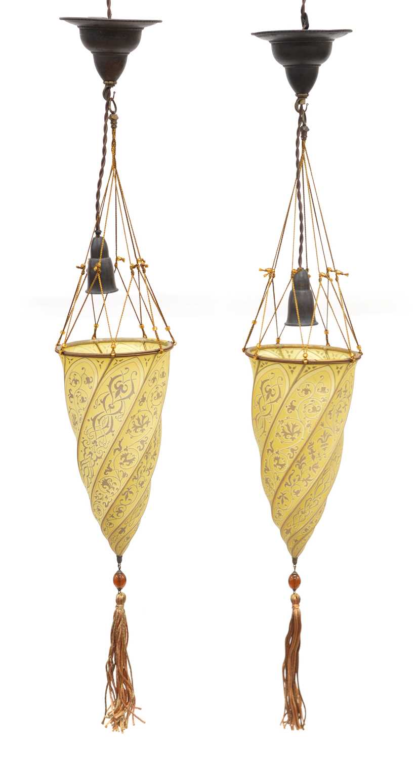 Lot 249 - Two Venetian Cesendello light shades