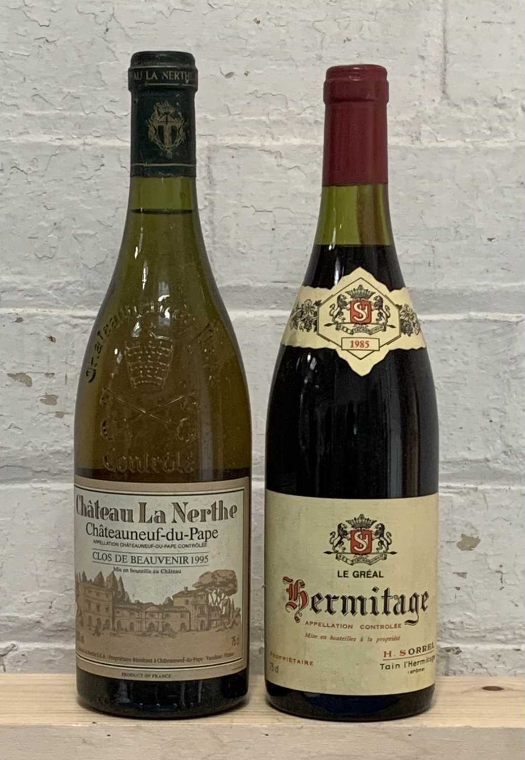 Lot 92 - 2 Bottles Fine and Rare Red and White Rhone wines