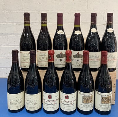 Lot 107 - 12 Bottles Mixed Lot Fine and Rare Chateauneuf du Pape from 2000 Vintage