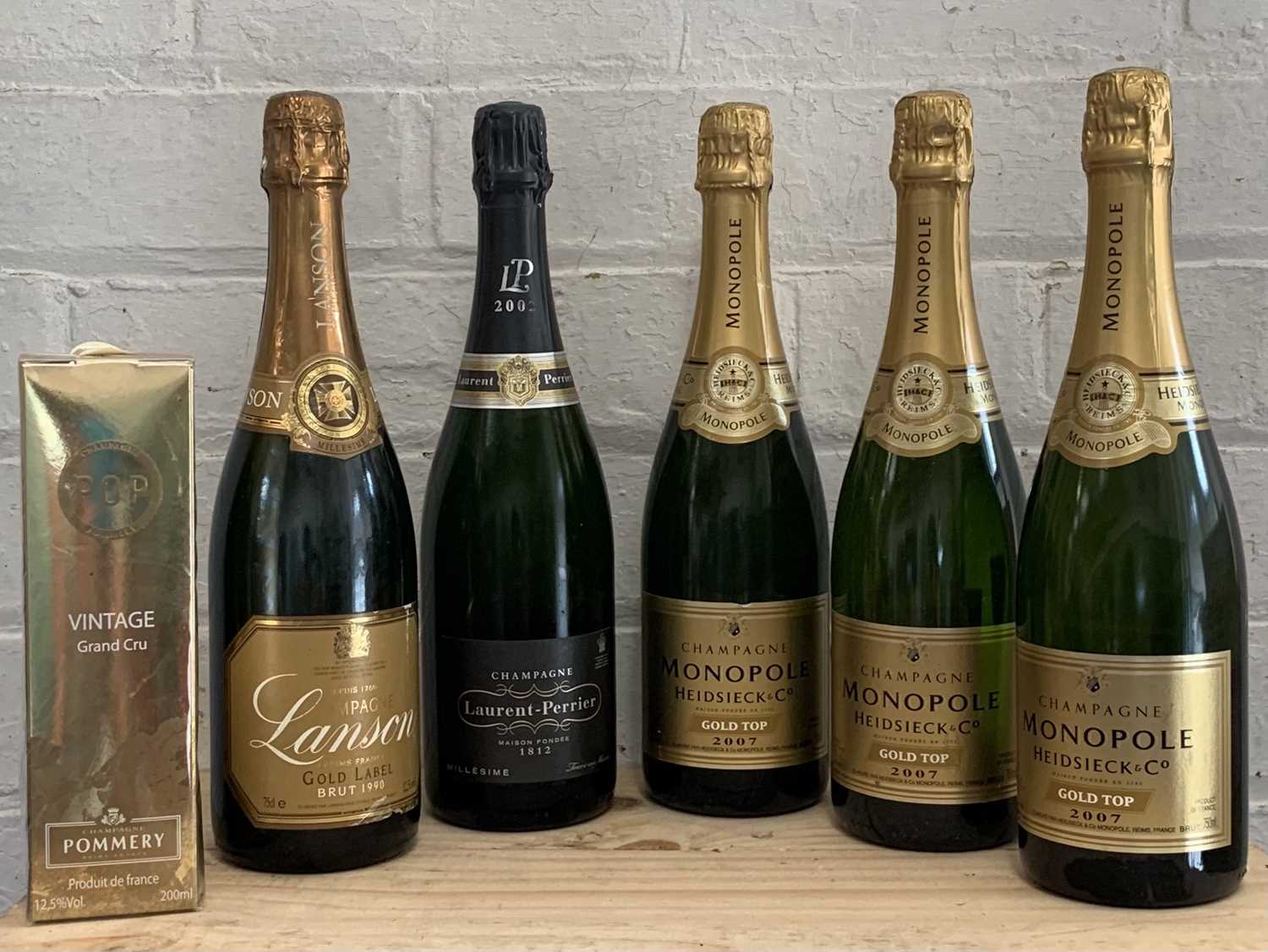 Lot 50 - 5 Bottles plus 1 x 200ml. ‘Pop’ Mixed Lot Fine Champagne